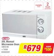 Defy 20L Manual Microwave Oven 700W DMO349