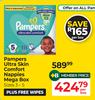 Pampers Ultra Skin Comfort Nappies Mega Box (Size 3-5) Plus Free Wipes-Per Box