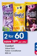 Comfort Value Pack Fabric Conditioner-2x800ml 