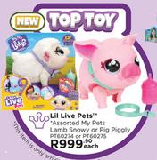 Lil Live Assorted My Pets Lamb Snowy Or Pig Piggly PT60274 Or PT60275-Each