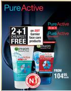 Garnier Pure Active 3 In 1 Clay Or Pure Active 3 In 1 Charcoal-Each