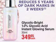 L'Oreal Glycolic-Bright 1.0% Glycolic Acid Instant Glowing Serum-30ml Each