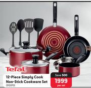 Tefal 12-Piece Simply Cook Non-Stick Cookware Set 310370-Per Set