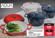 Aqua Cast Iron Casserole Dishes 