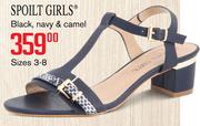 Spoilt Girls Black, Navy And Camel Sizes 3-8