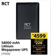 RCT 54000 Mah Lithium Megapower UPS
