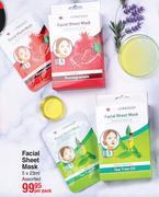 Skin Strategy Facial Sheet Mask 5 x 23ml Assorted-Per Pack
