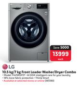 LG 10.5Kg/7Kg Front Loader Washer/Dryer Combo F4V5RGP2T