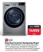 LG 9Kg Dual Inverter Heatpump Dryer RH90V9PV8N 