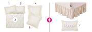Ronelle Deluxe 7 Piece Duvet Cover Sets (Three Quarter)