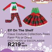 Elf On The Shelf Claus Couture Collection Trees Farm PJs Or Dress ESCCTREEPJ Or ESCCPLAIDDR-Each