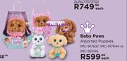 Baby Paws Assorted Puppies IMC-917637/IMC-917644 Or IMC-921146-Each