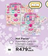 Hot Focus Assorted Carry All Cosmetic Cases HF048GF Or HF048TB-Each