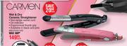 Carmen Wet & Dry Ceramic Straightener 66123/21430-Each