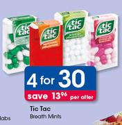 Tic Tac Breath Mints-For 4 Per Offer