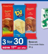 Beacon Chocolate Slabs-3 x 80g 