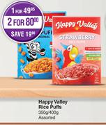 Happy Valley Rice Puffs Assorted-For 2 x 350g/400g