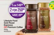 Lifestyle Food Gold Roast (Espresso Or Premium) Coffee-For 2 x 200g