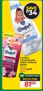 Comfort Concentrated Fabric Softener Bottle 800ml Plus Refill 800ml-For Both