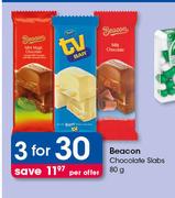 Beacon Chocolate Slabs-3 x 80g 