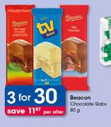 Beacon Chocolate slabs-3x80g Per Offer