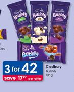 Cadbury Bubbly-3x87g Per Offer