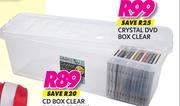 Crystal CD Box Clear(Holds 52 CD's)