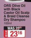 ORS Olive Oil With Black Castor Oil Scalp & Braid Cleanse Dry Shampoo-100ml