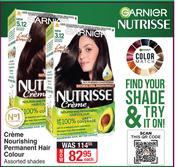 Garnier Nutrisse Creme Nourishing Permanent Hair Colour Assorted Shades-Each