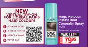 L'Oreal Magic Retouch Instant Root Concealer Spray Assorted Shades-75ml