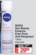 Nivea Deo Beauty Essence Even Tone Anti Perspirant Assorted-150ml