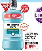 Listerine Zero Mouthwash Value Pack-1Ltr