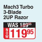 Gillette Mach3 Turbo 3 Blade 2UP Razor