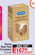 Durex Real Feel Condoms 12 Pack-Per Pack