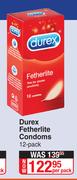 Durex Fetherlite Condoms 12 Pack-Per Pack