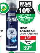 Blade Shaving Gel Assorted-260ml 