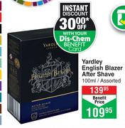 Yardley English Blazer After Shave Assorted-100ml