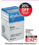 Vitaforce Biotin-60 Tablets