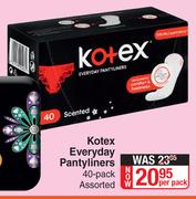 Kotex Everyday Pantyliners Assorted-40's Per Pack
