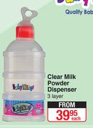 Baby Things Clear Milk Powder Dispenser 3 Layer-Each