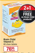 Brain Child Vitamin C-60 Chew Tablets Each