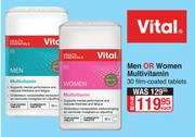 Vital Men Or Women Multivitamin-30 Film Coated Tablets Each