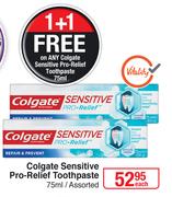 Colgate Sensitive Pro Relief Toothpaste-75ml Each