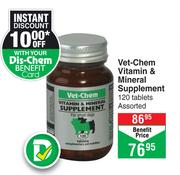 Vet Chem Vitamin & Mineral Supplement-120 Tablets