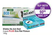 Efecto No Anti Bait 2 Pack Plus Eco Rat Poison 140g-For Both