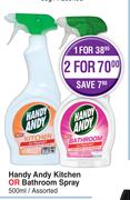 Handy Andy Kitchen Or Bathroom Spray Assorted-For 2 x 500ml
