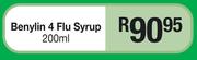 Benylin 4 Flu Syrup-200ml
