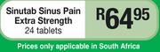Sinutab Sinus Pain Extra Strength-24 Tablets