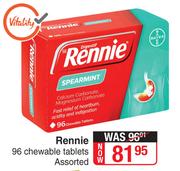 Rennie 96 Chewable Tablets Assorted