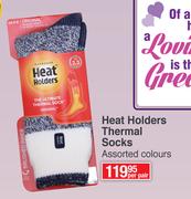 Heat Holders Thermal Socks Assorted Colours-Per Pair